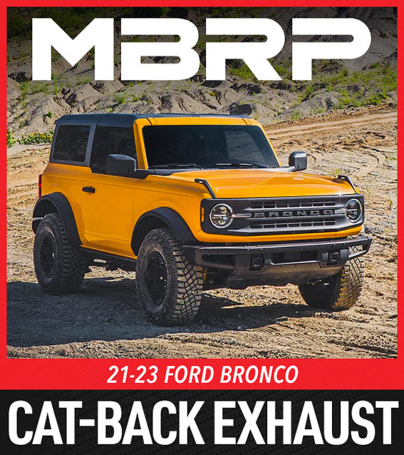 MBRP 3-inch Cat-Back Single Rear Exit Exhaust: 2021–2023 Ford Bronco