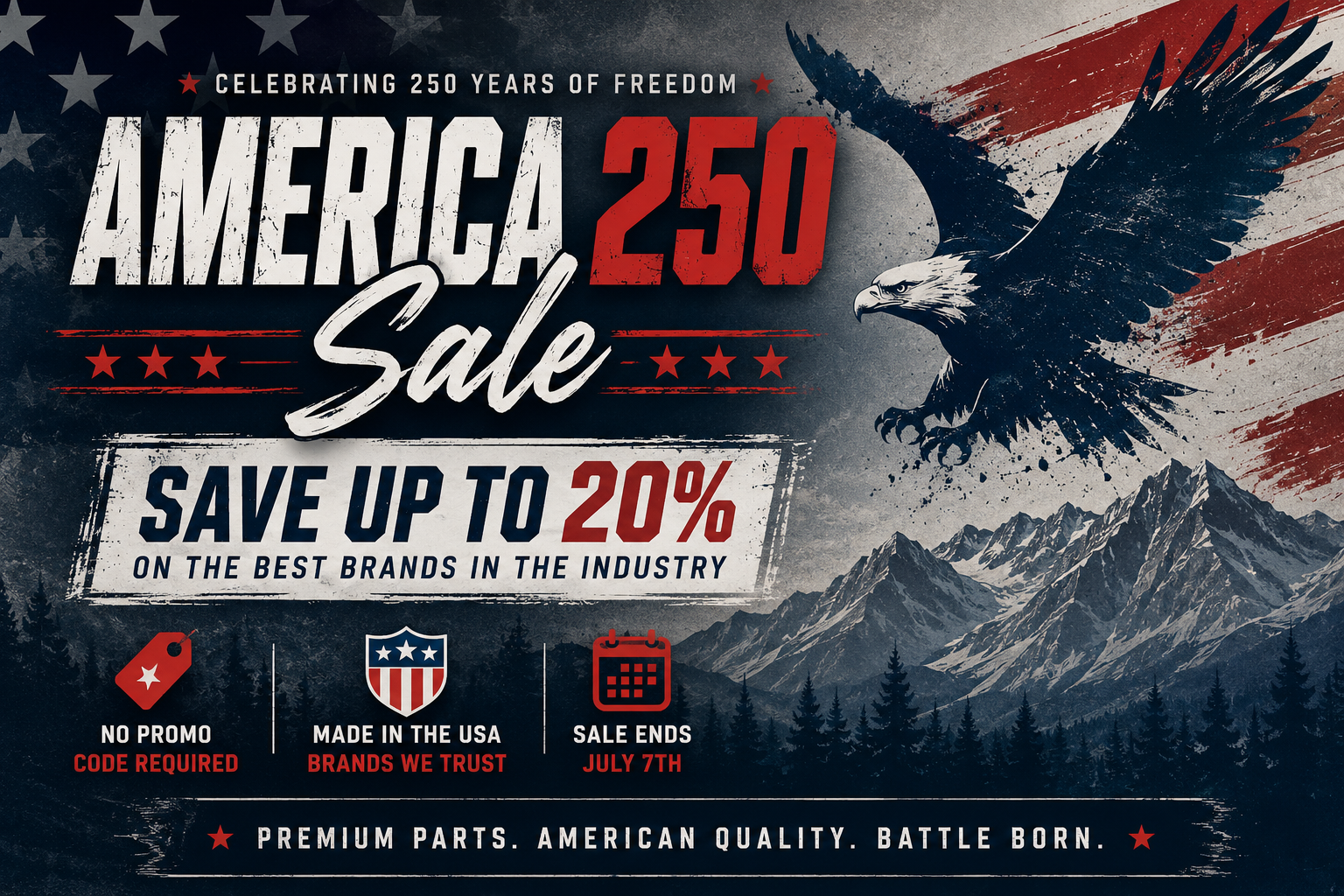 Celebrate America’s 250th Birthday with the Battle Born Offroad America 250 Sale