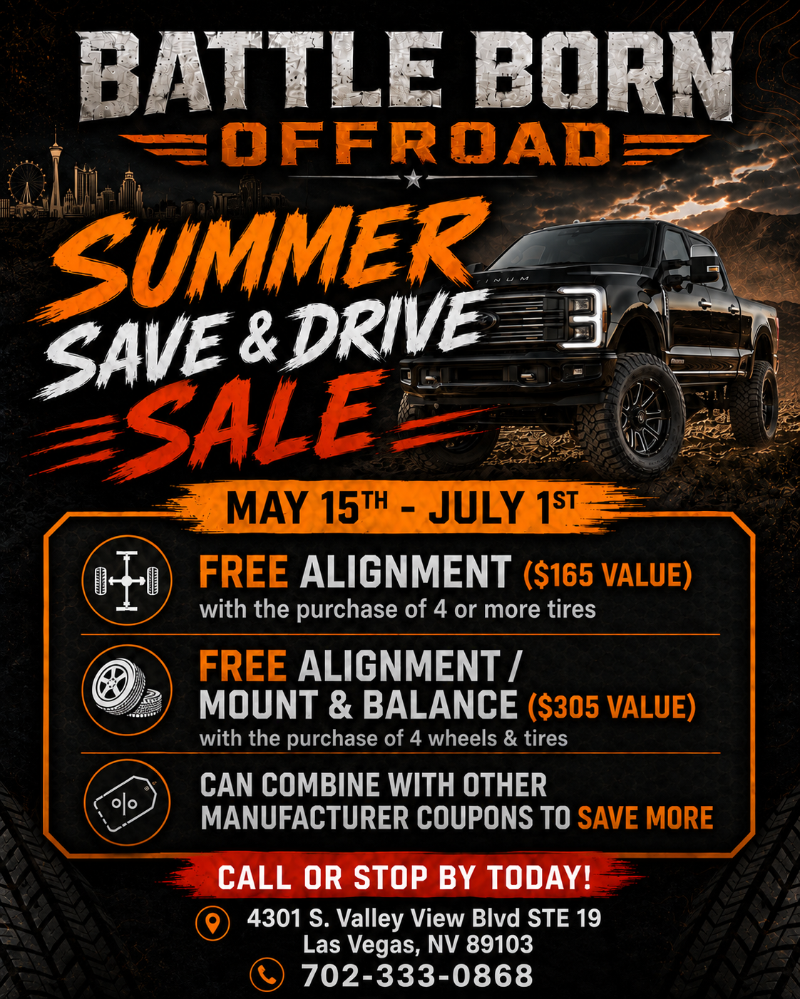 Summer Save & Drive Sale at Battle Born Offroad