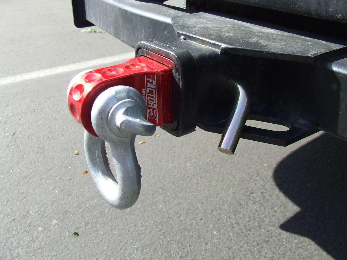 HitchLink 1.25-2.5 Reciever Shackle Mount 1.25 Inch Receivers Anodized Gray Factor 55
