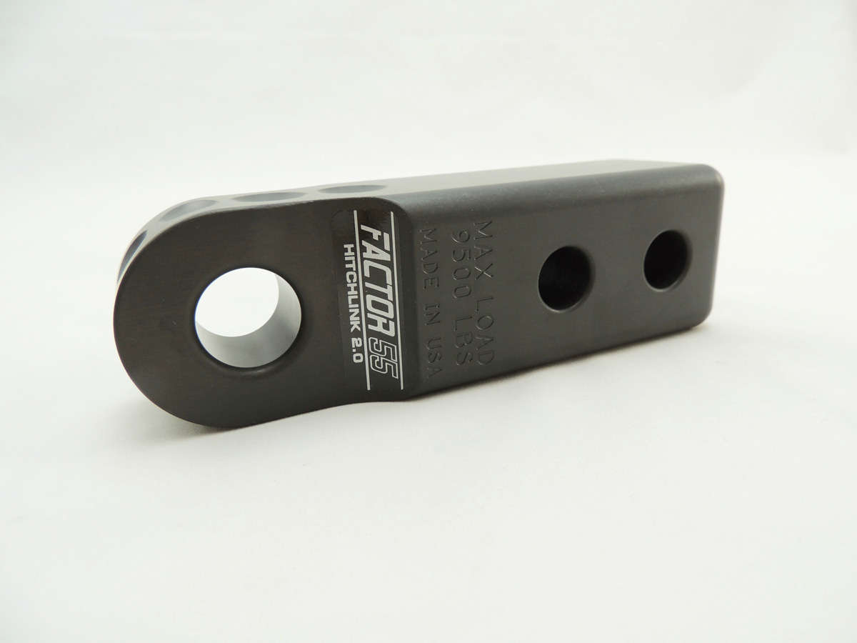 HitchLink 1.25-2.5 Reciever Shackle Mount 1.25 Inch Receivers Anodized Gray Factor 55