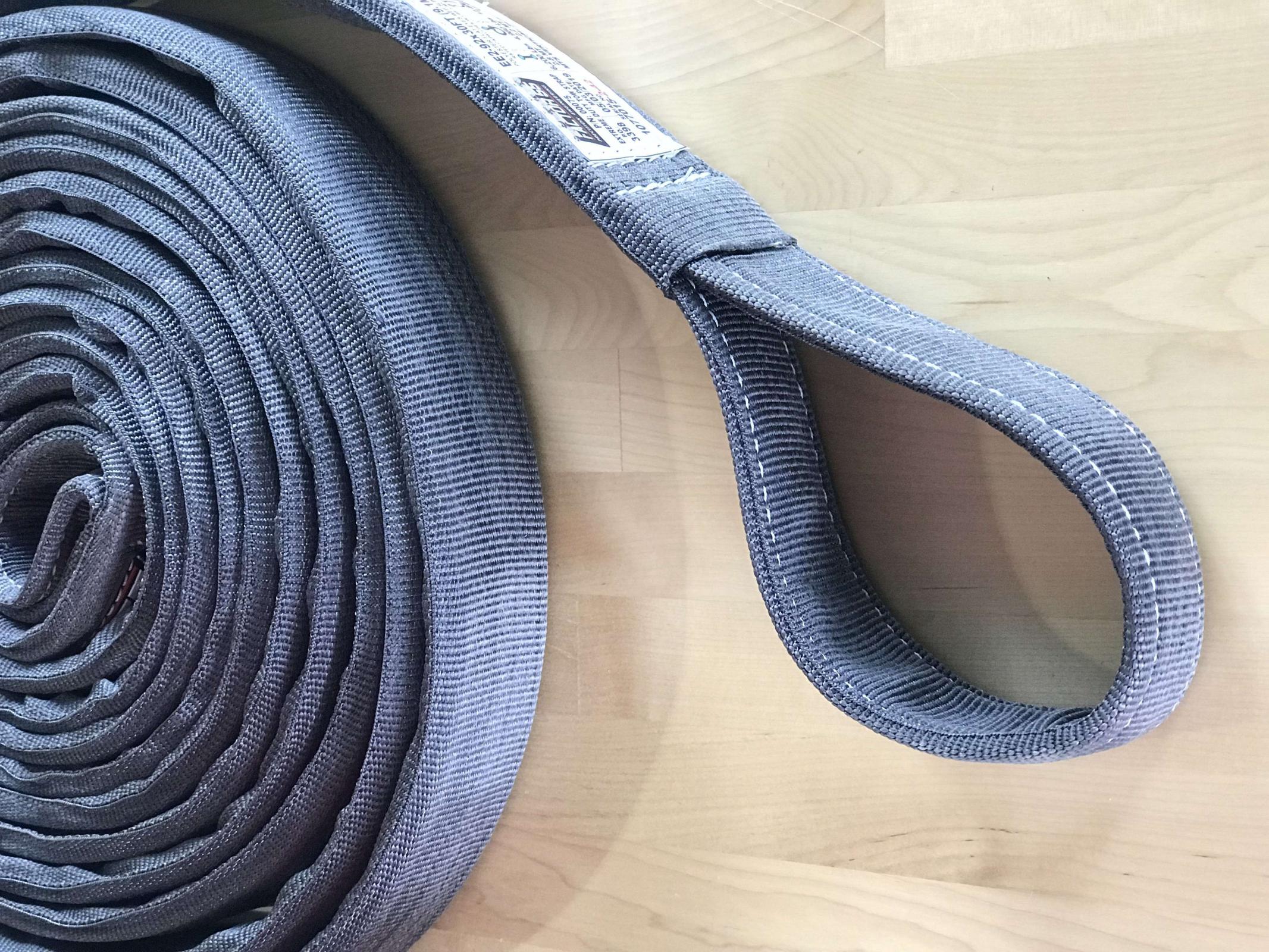 30 Foot Tow Strap Extreme Duty 30 Foot x 2 Inch Gray Factor 55