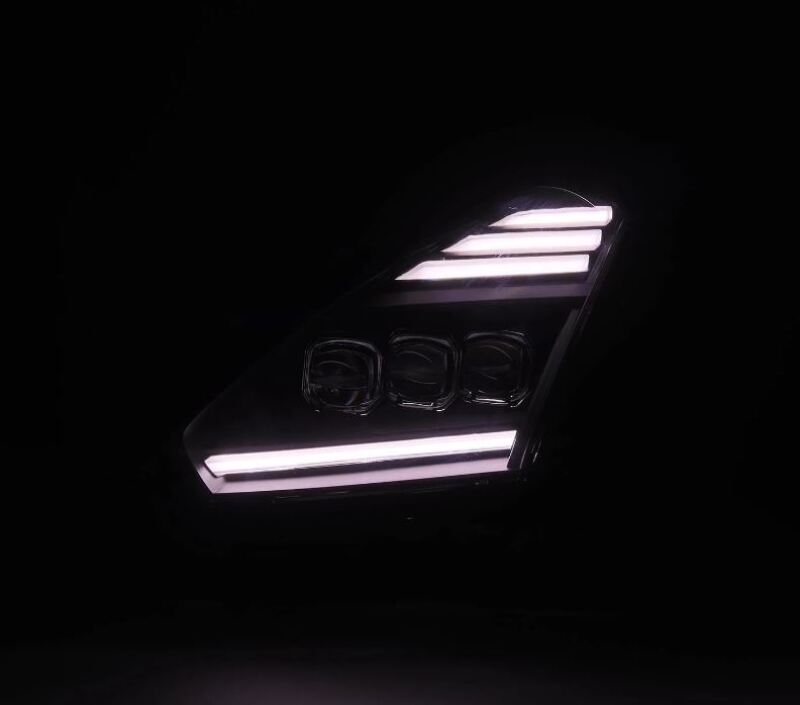AlphaRex NOVA-Series LED projector headlights for 2009-2025 Nissan GT-R, featuring a sleek design and bright illumination.