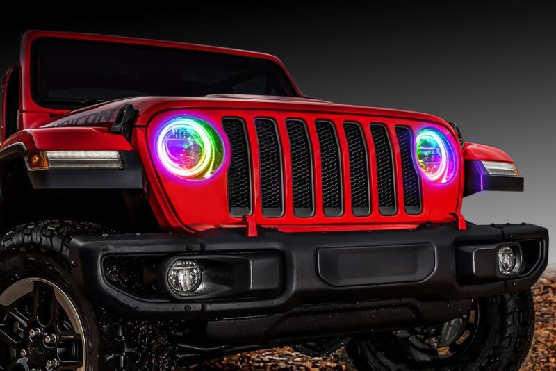 Oracle Jeep Wrangler JL/Gladiator JT LED Surface Mount Headlight Halo Kit- w/o Controller