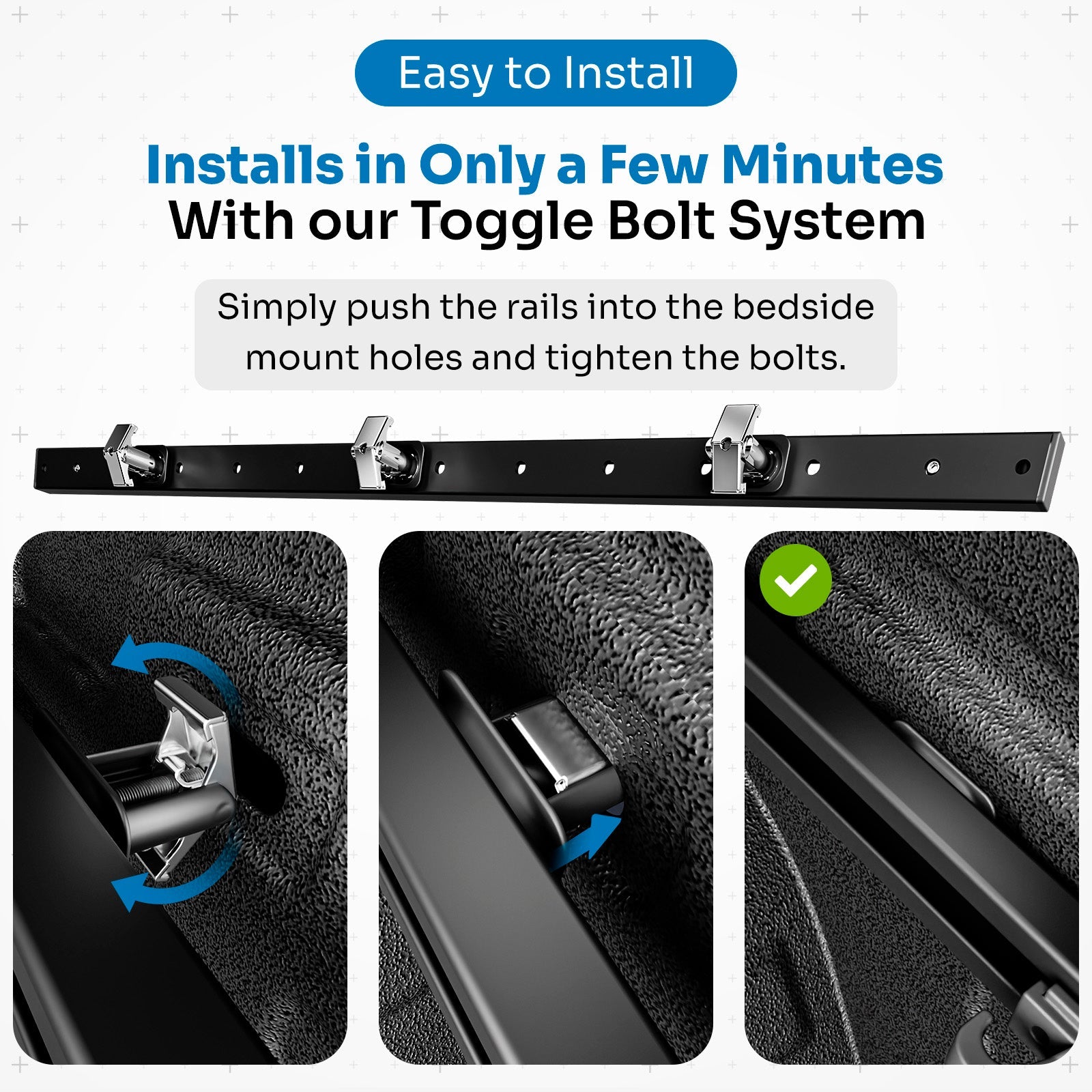 Integral Rails - Bedside Rail System - Chevrolet Silverado & GMC Sierra 2500/3500 (2020+ 6'9" Bed Only)