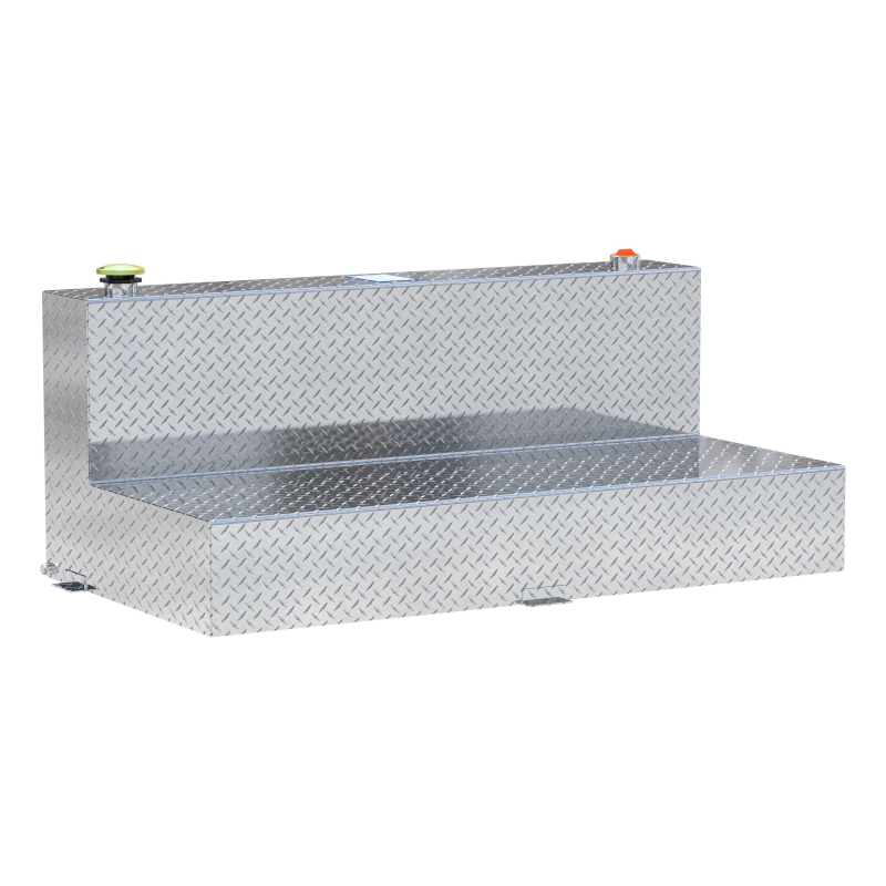 UWS Bright Aluminum 100-Gallon L-Shaped Aluminum Transfer Tank Model TT-100-L-T-P