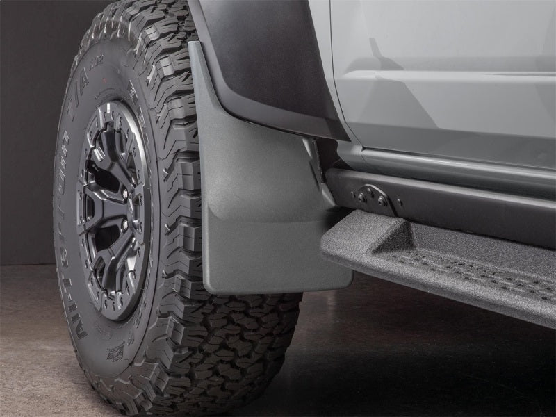 WeatherTech 22-23 Ford Bronco Raptor (Excl. Sport Models) No Drill Mudflaps Front Pair - Black