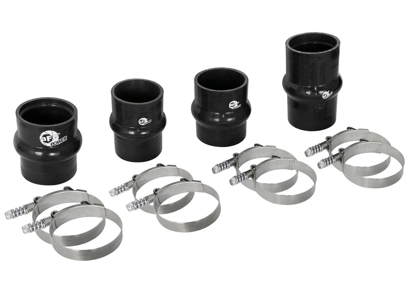 afe BladeRunner intercooler coupling kit for GM diesel trucks 2017-2019 V8-6.6L L5P with hoses and clamps included.