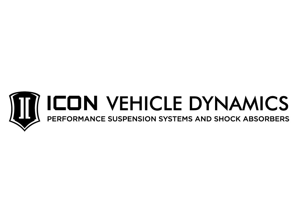 ICON Vehicle Dynamics Tagline Sticker, Black, 25” Wide