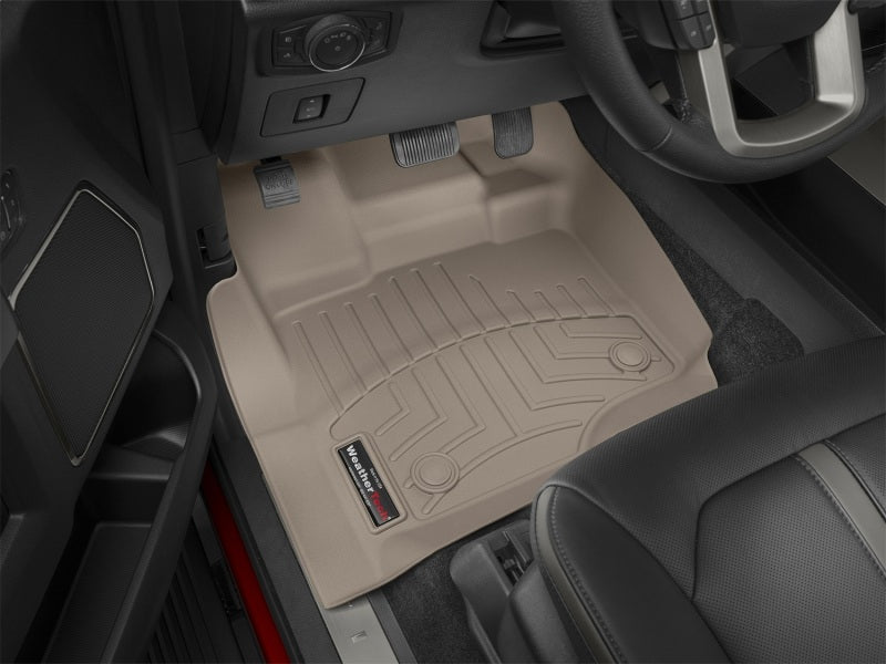 WeatherTech 2015+ Ford F-150 Supercab/Supercrew Front FloorLiner - Tan w/ First Row Bucket Seats