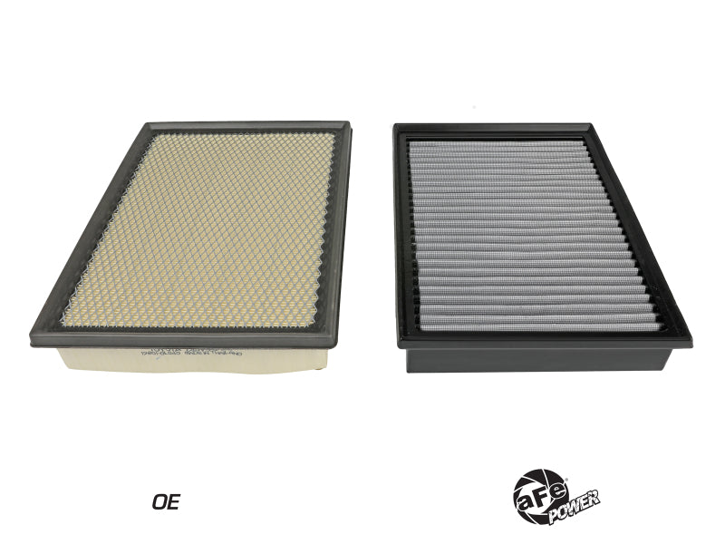 AFE Magnum FLOW OE replacement air filter for Toyota Hilux 2015-2020, featuring two filter designs for optimal airflow.