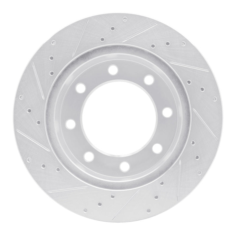 R1 99-99 Ford F-350 Super Duty 4WD Front Right Drilled & Slotted Silver Brake Rotor