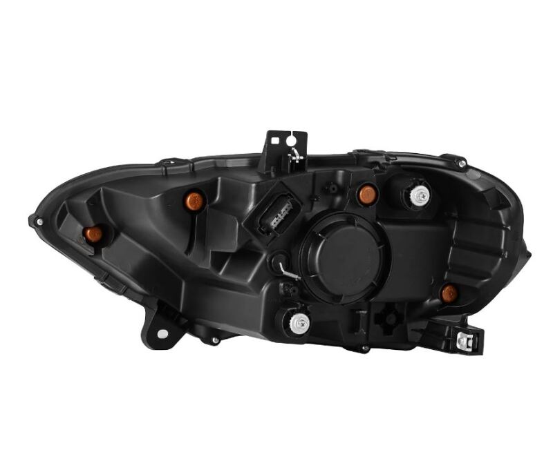 AlphaRex NOVA LED projector headlights for 2018-2020 Ford Mustang, featuring black housing and sequential signal lights.