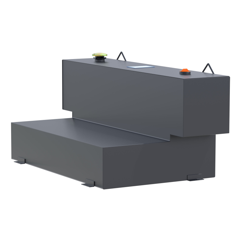 UWS Matte Black Hammerhead-Style 100-Gallon L-Shape Steel Transfer Tank Model ST-100HH-MB
