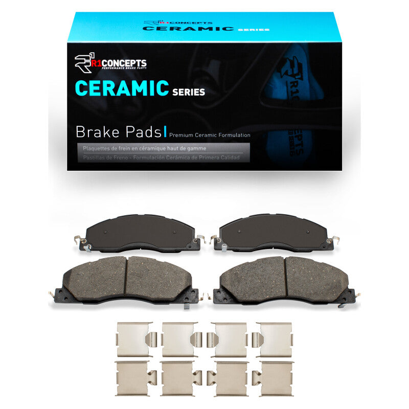 R1 09-18 Dodge Ram 3500 Front Ceramic Pads & Hardware Kit