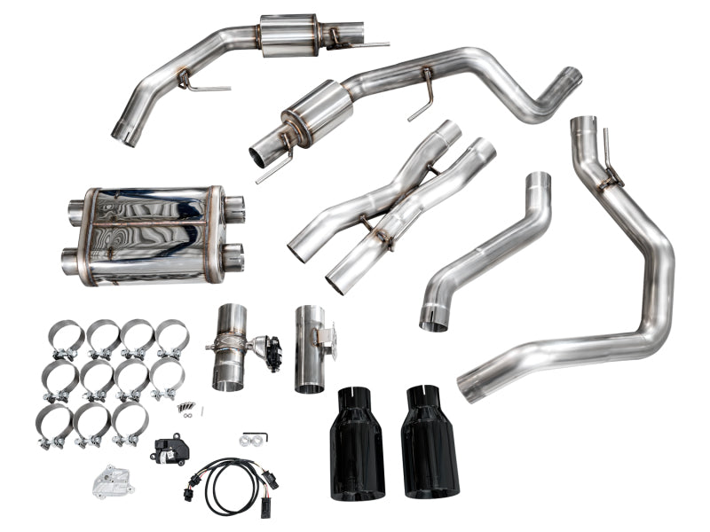 AWE Tuning Gen 3 Raptor R SwitchPath Exhaust - Diamond Black Tips