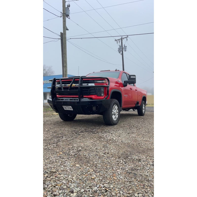 Bodyguard T2 Front Extreme - Sensor Cutouts Factory Fog Cutouts Receiver Skid Plate W/ Mesh Grille No Camera Harness Gloss Black Powder Coat Model EEC24BYHGMN
