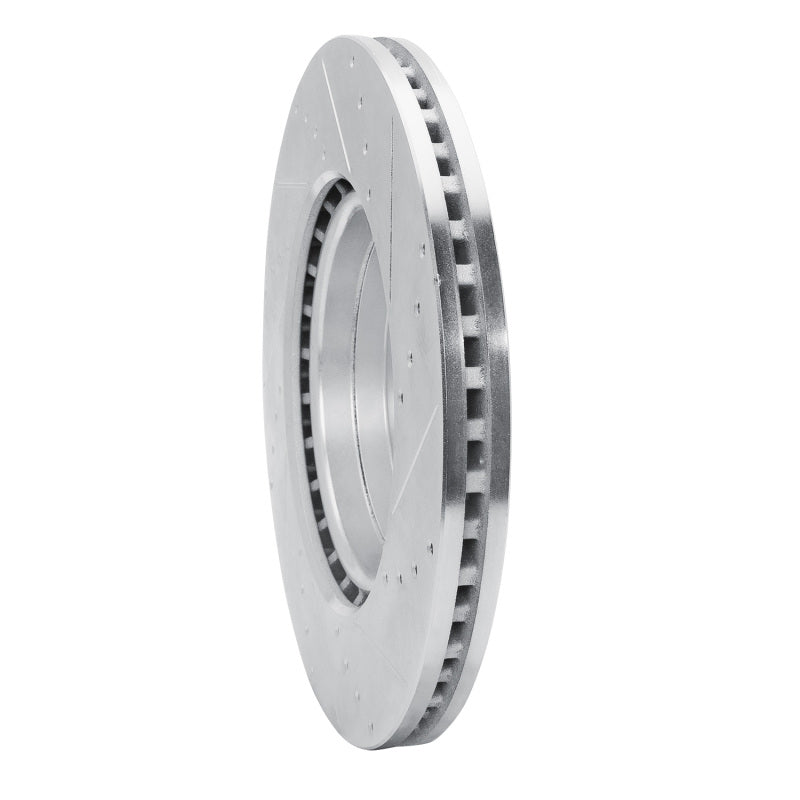 R1 2019-2025 Ram 1500 Front Left Drilled & Slotted Silver Brake Rotor