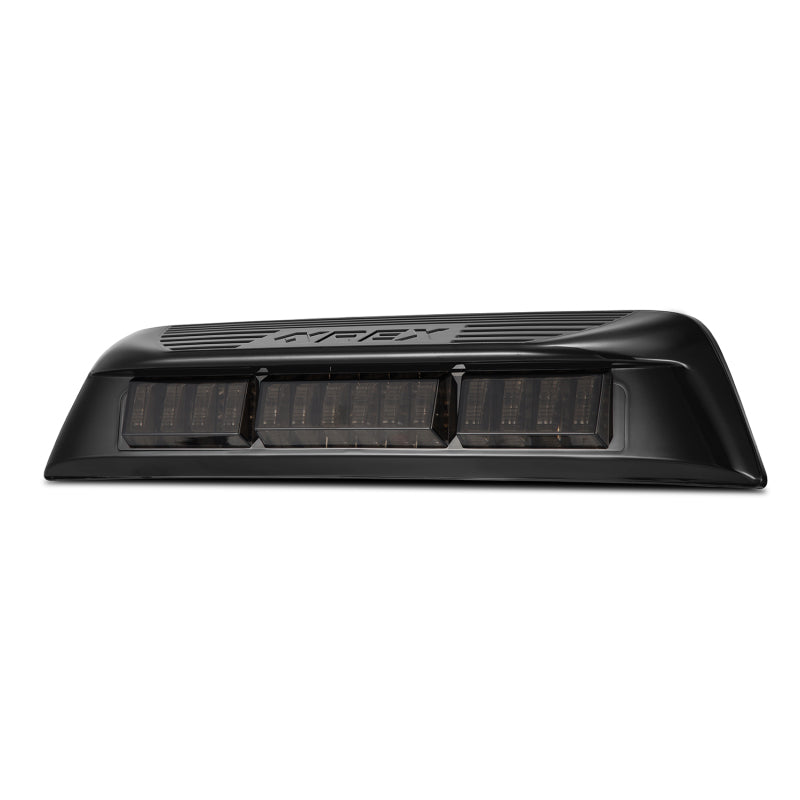 AlphaRex LUXX-Series LED 3rd Brake Light for 2016-2023 Toyota Tacoma in black smoke finish, enhancing visibility and style.