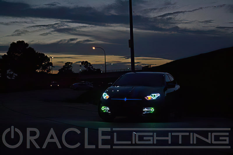Oracle Dodge Dart 13-16 WP LED Projector Fog Halo Kit - ColorSHIFT