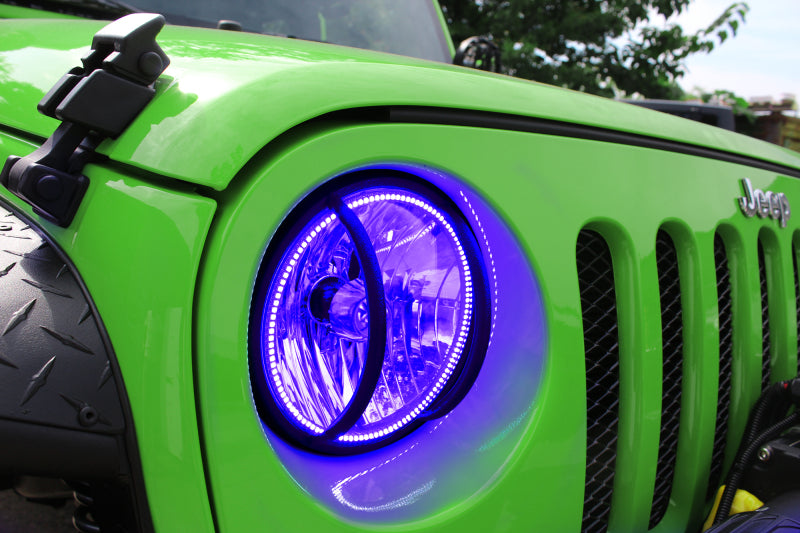 Oracle Jeep Wrangler JK 07-17 LED Waterproof Halo Kit - ColorSHIFT w/ Simple Controller