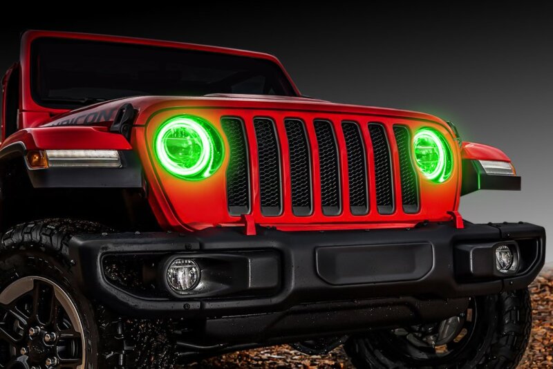 Oracle Jeep Wrangler JL/Gladiator JT LED Surface Mount Headlight Halo Kit- w/o Controller