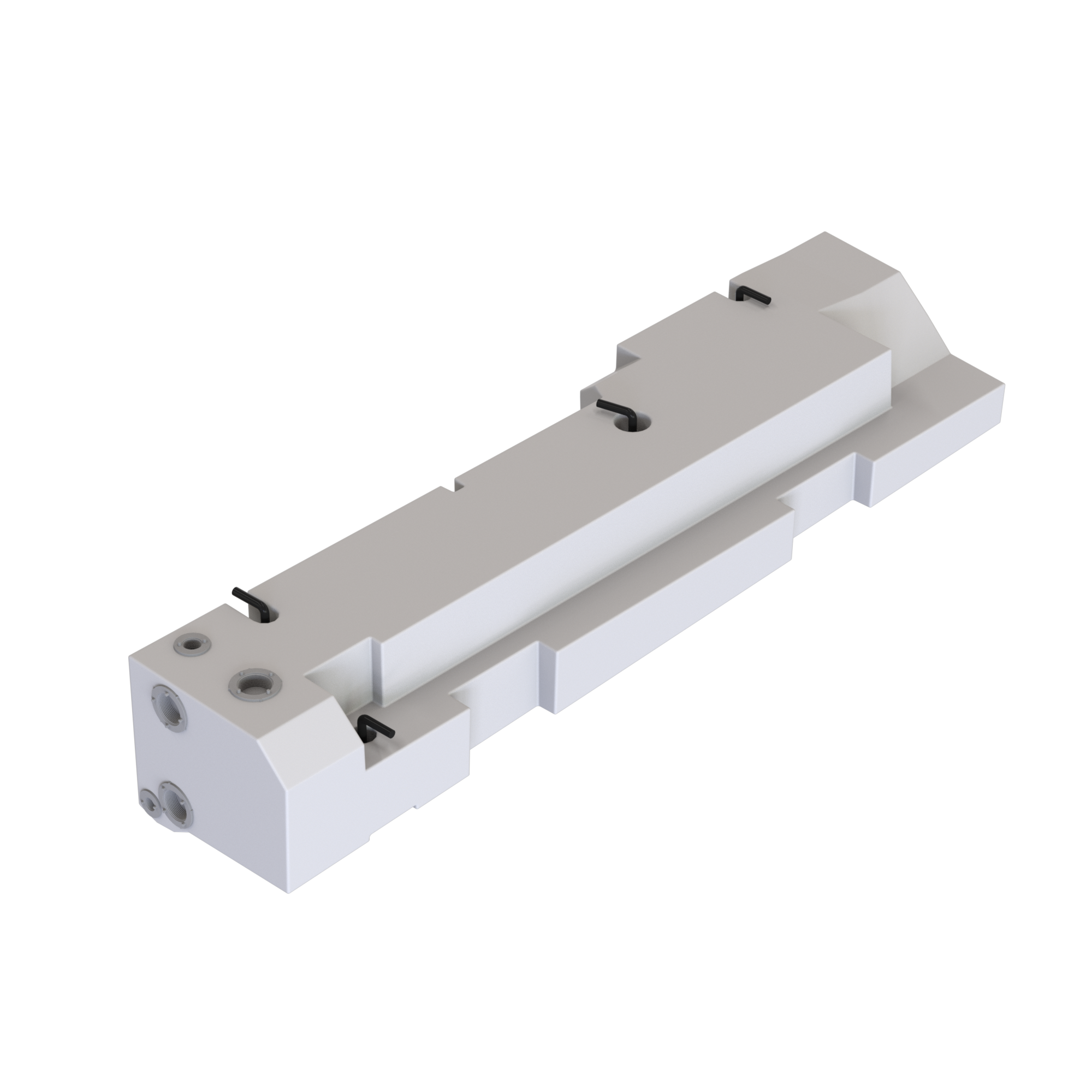 20-gallon undercarriage fresh/grey water tank for 2015-2025 Ford Transit, designed for passenger side installation.