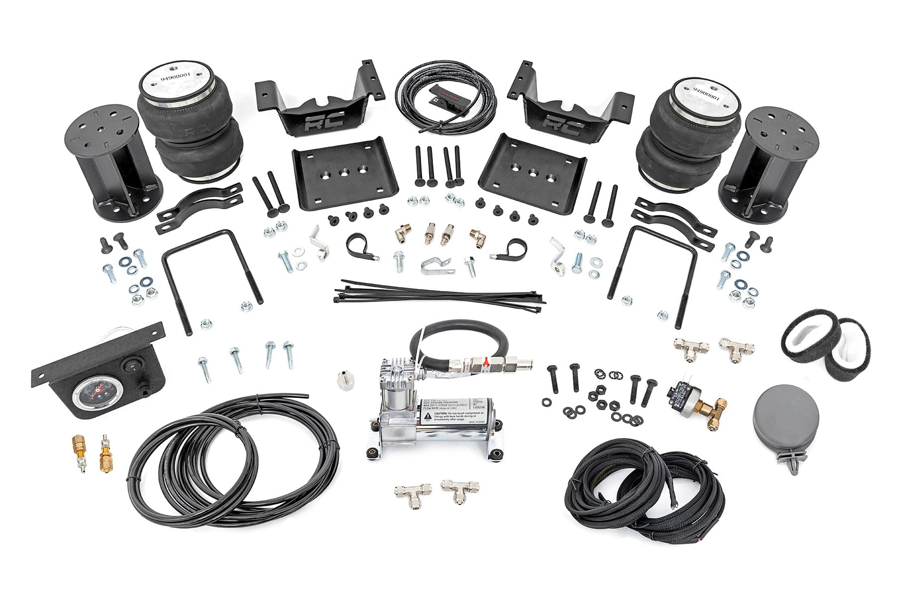 Air Spring Kit w/compressor 6-7.5 Inch Lift Kit Silverado/Sierra 1500 (07-18 & Classic) Rough Country