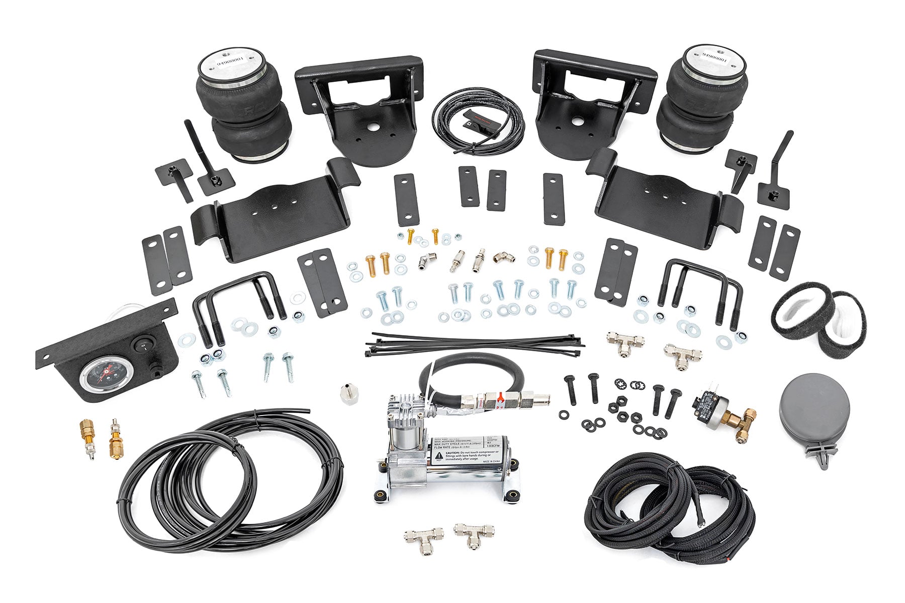Air Spring Kit w/compressor 0-6 Inch Lifts Ford F-150 4WD (2015-2020) Rough Country