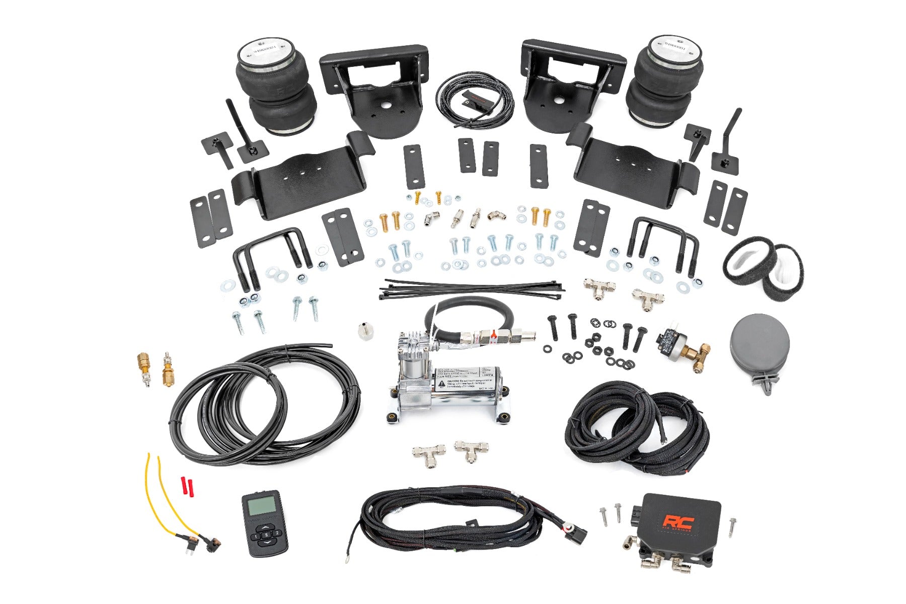 Air Spring Kit w/compressor Wireless Controller 0-6 Inch Lifts Ford F-150 (15-20) Rough Country