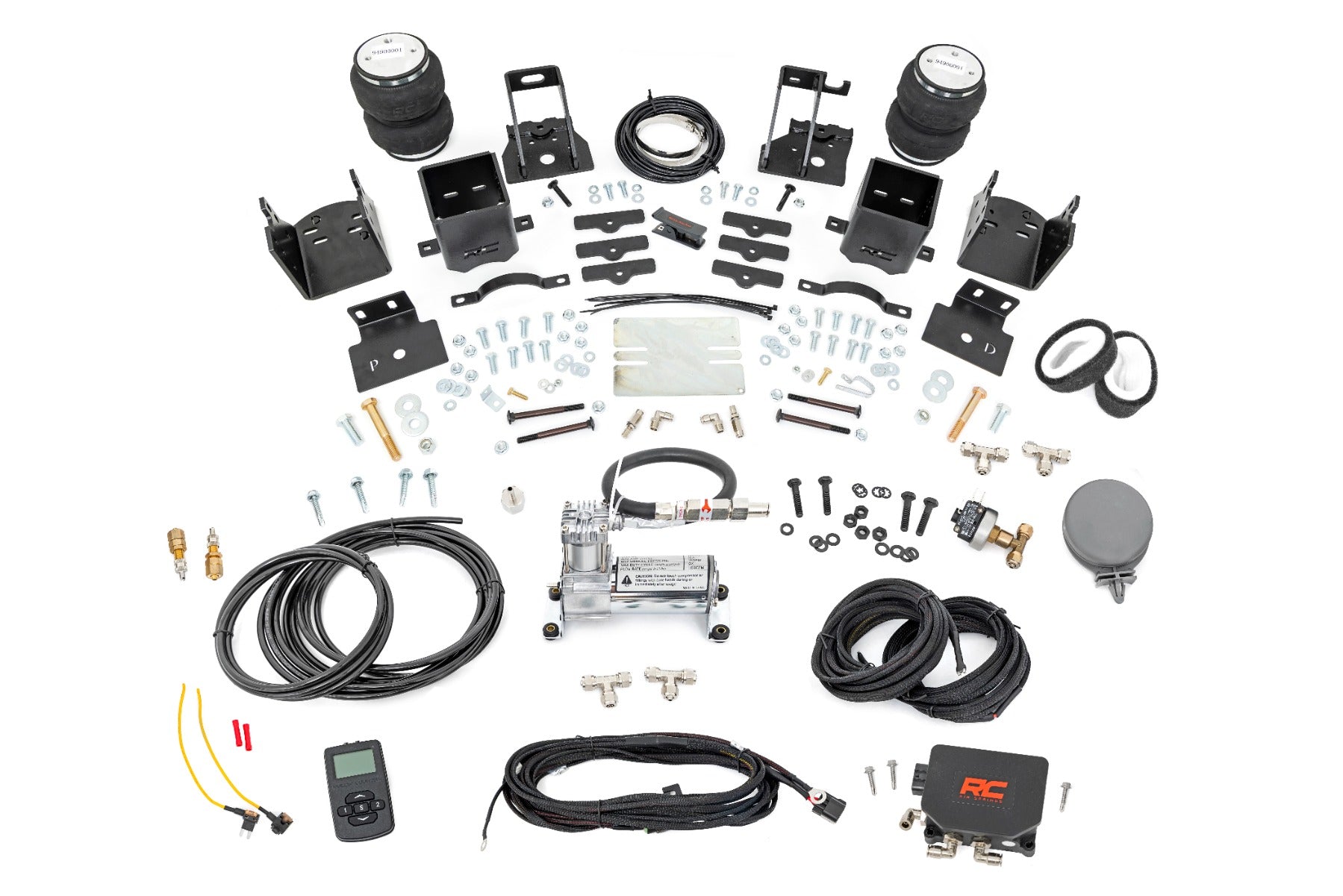 Air Spring Kit w/compressor Wireless Controller 3-6 Inch Lifts Ford F-250/F-350 Super Duty (05-16) Rough Country