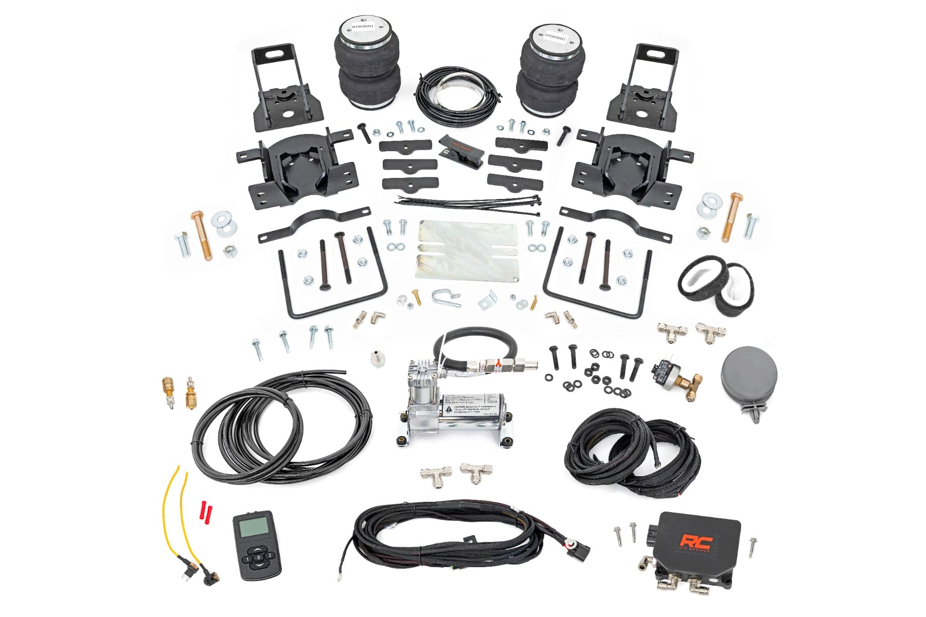 Air Spring Kit w/compressor Wireless Controller Ford F-250/F-350 Super Duty (05-16) Rough Country