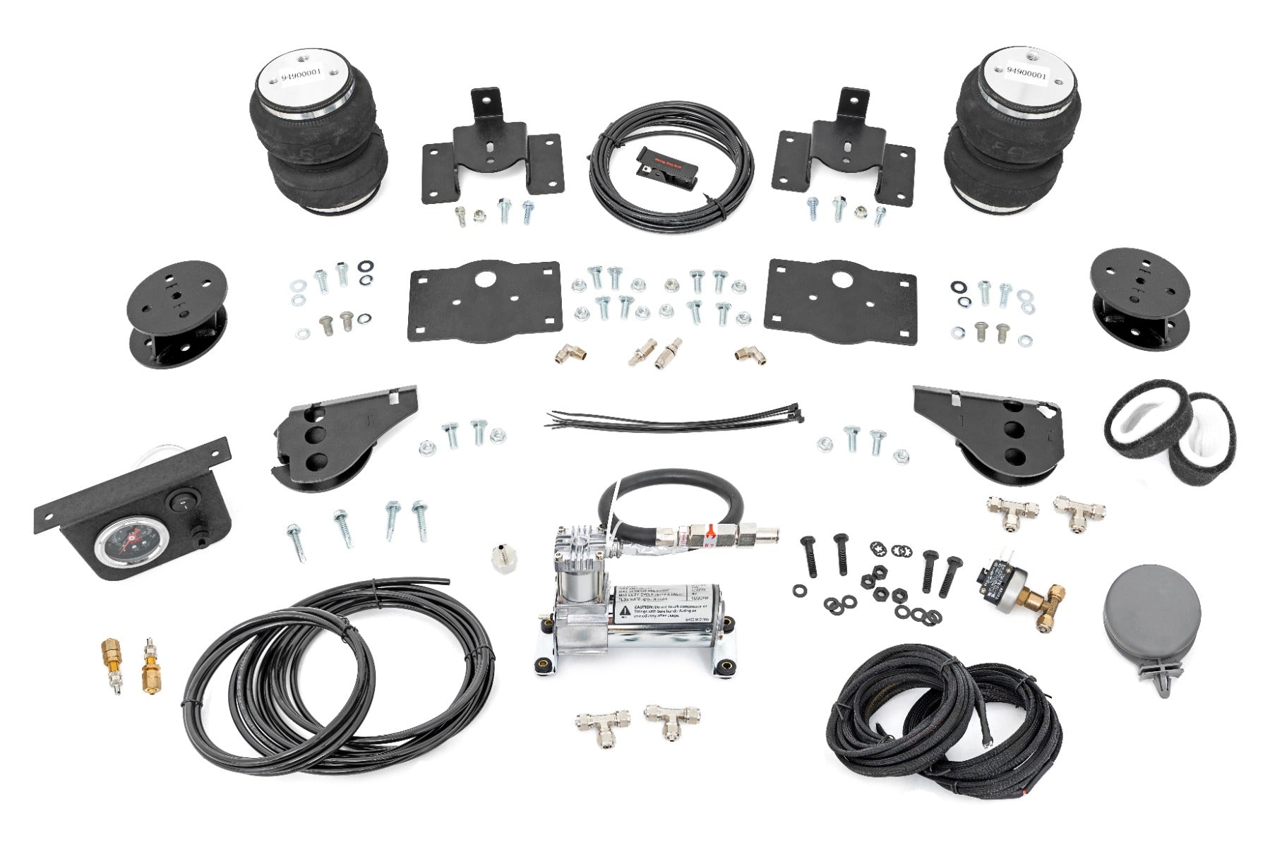 Air Spring Kit w/compressor 4 Inch Lift Kit Ram 1500 2WD/4WD (2009-2018 & Classic) Rough Country