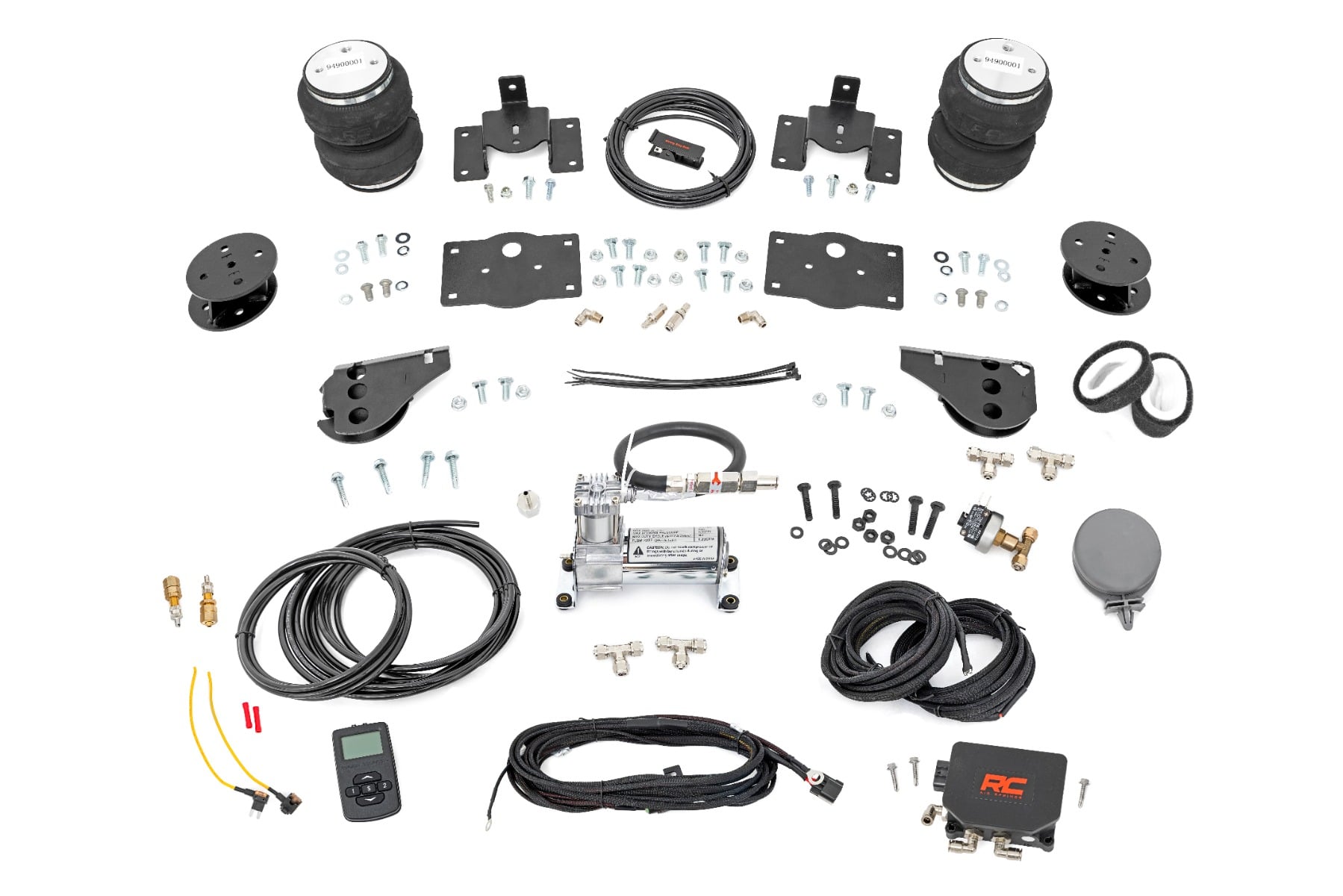 Air Spring Kit w/compressor Wireless Controller 4 Inch Lift Kit Ram 1500 (10-18 & Classic) Rough Country