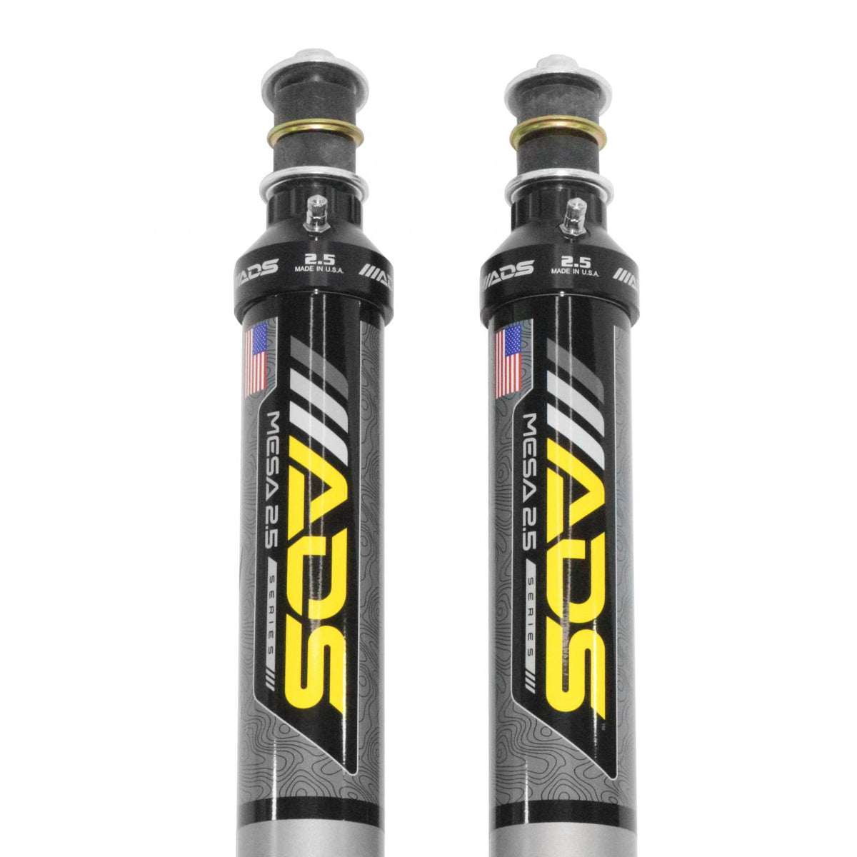 2005-2022 Ford F-250 Super Duty 2005-2022 Ford F-350 Super Duty Mesa 2.5 inch Shocks Front 16.07 Inch Collapsed 24.26 Inch Extended ADS Shocks