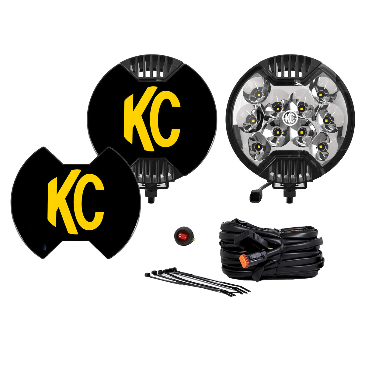 KC HiLiTES SLIMLITE LED 6IN SPOT 2LT SYS - 100