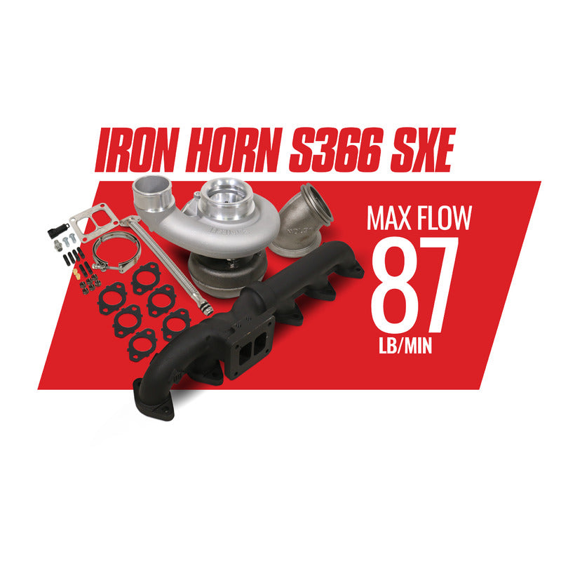 Iron Horn 5.9L Cummins Turbo Kit S366SXE/80 0.91AR Dodge 2003-2007 RAM 2500/3500 BD Diesel