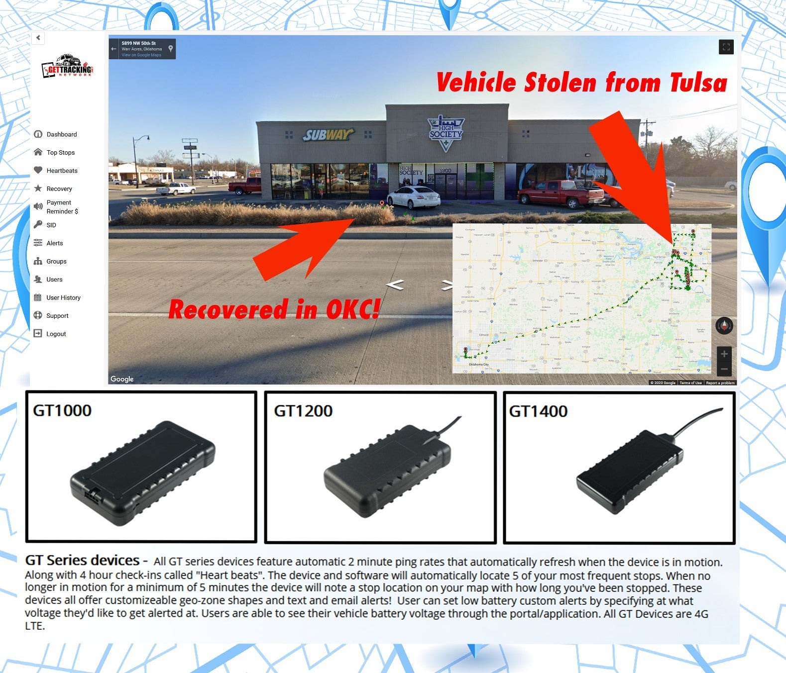 *GT1510-EV - Waterproof IP67 - Wired Device - Best for Harsh Conditions - 1 Year Service Included