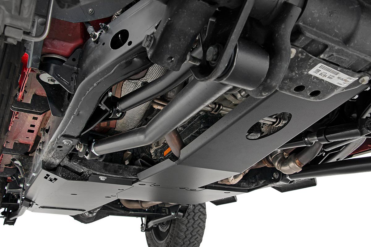Skid Plate Combo 3.6L Engine T-Case Gas Jeep Wrangler Unlimited (18-19) Rough Country