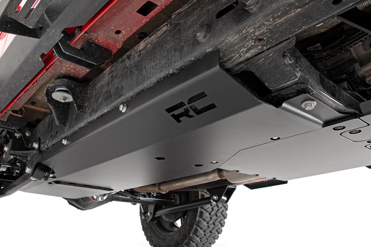 Skid Plate Combo 3.6L Engine T-Case Gas Jeep Wrangler Unlimited (18-19) Rough Country