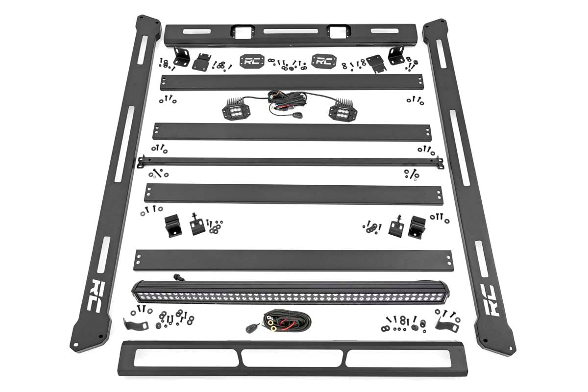 Roof Rack Black Series Lights Jeep Wrangler JL (18-26)/Wrangler Unlimited (18-26) Rough Country