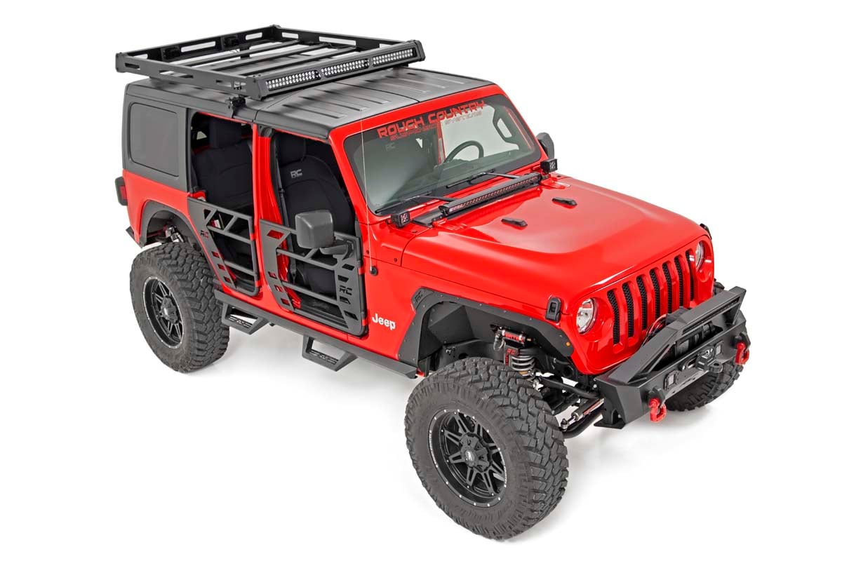 Roof Rack Black Series Lights Jeep Wrangler JL (18-26)/Wrangler Unlimited (18-26) Rough Country