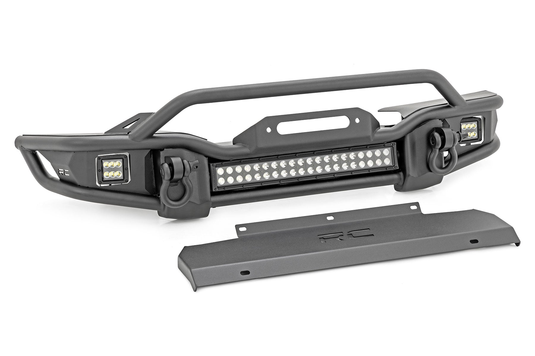 Front Winch Bumper Tubular Skid Plate Jeep Gladiator JT/Wrangler JK & JL/Wrangler Unlimited Rough Country