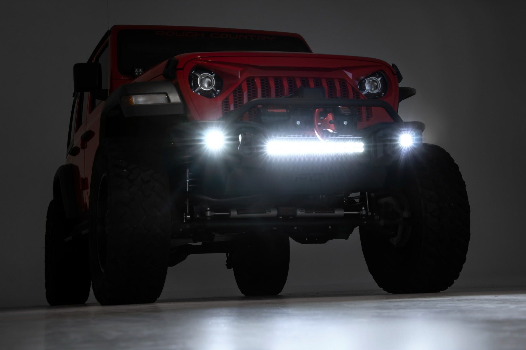 Front Winch Bumper Tubular Skid Plate Jeep Gladiator JT/Wrangler JK & JL/Wrangler Unlimited Rough Country