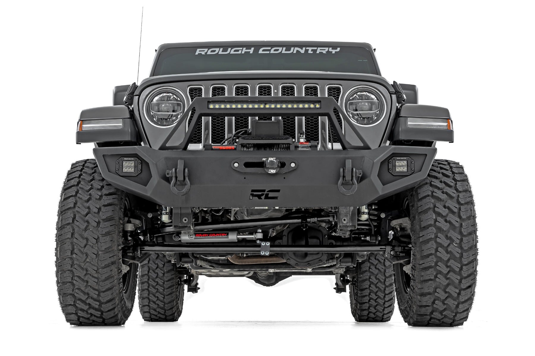 High Steer Kit w/ N3 Steering Stabilizer Jeep Gladiator JT/Wrangler JL (18-26) Rough Country
