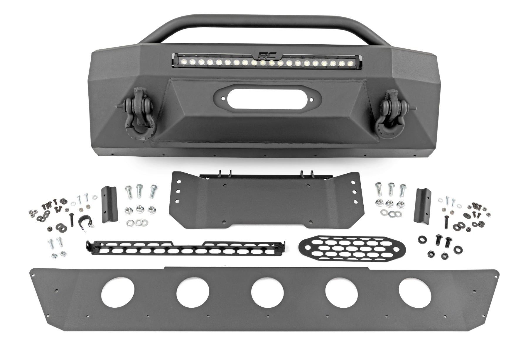Front Bumper Hybrid 20 Inch Black LED Toyota 4Runner 2WD/4WD (2014-2024) Rough Country