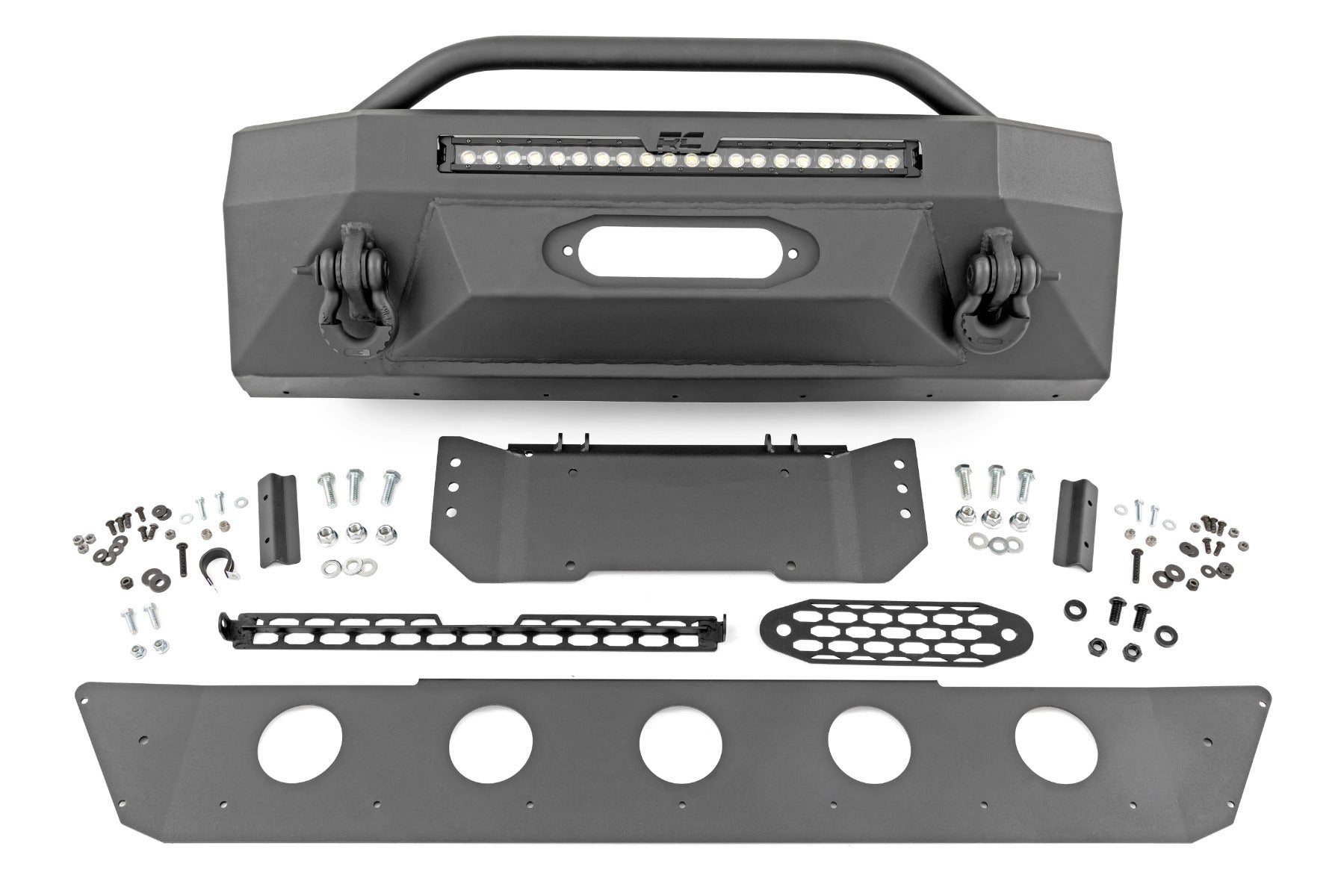 Front Bumper Hybrid 20 Inch Black LED Amber Toyota 4Runner 2WD/4WD (14-24) Rough Country