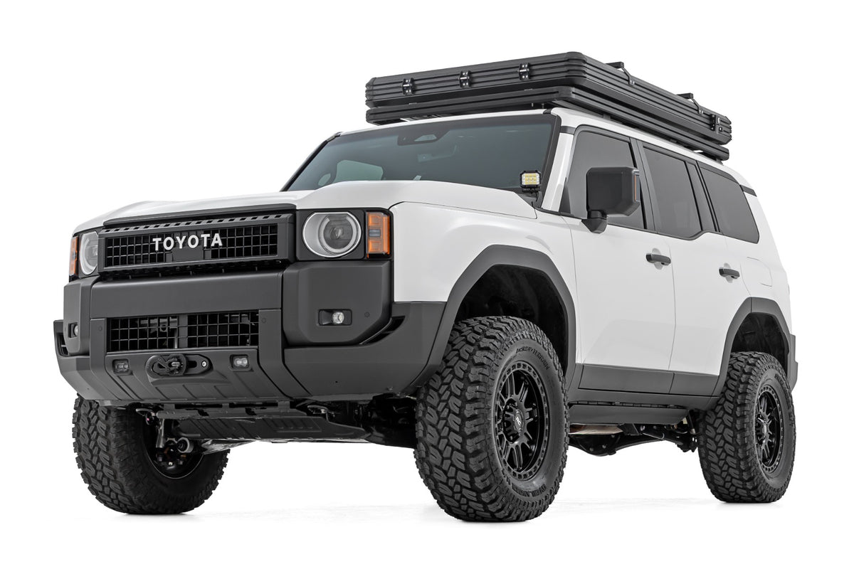 Hidden Winch Mount White SAE Fog Toyota Land Cruiser 4WD (2024-2026) Rough Country