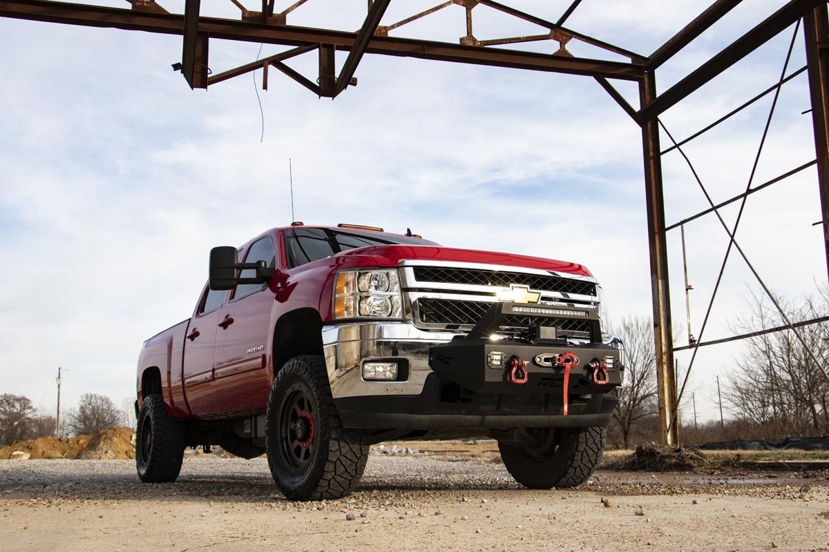 EXO Winch Mount Kit Chevy Silverado 2500 HD/3500 HD 2WD/4WD (2011-2019) Rough Country