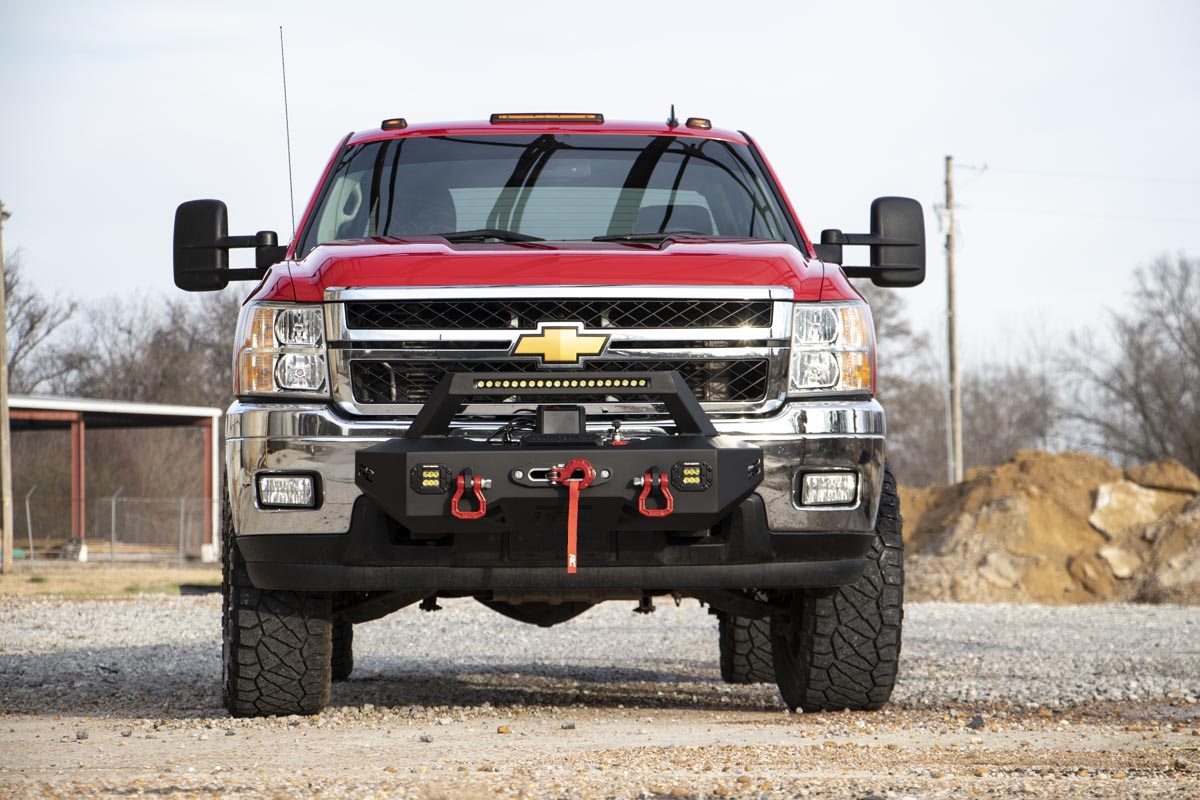 EXO Winch Mount Kit Chevy Silverado 2500 HD/3500 HD 2WD/4WD (2011-2019) Rough Country